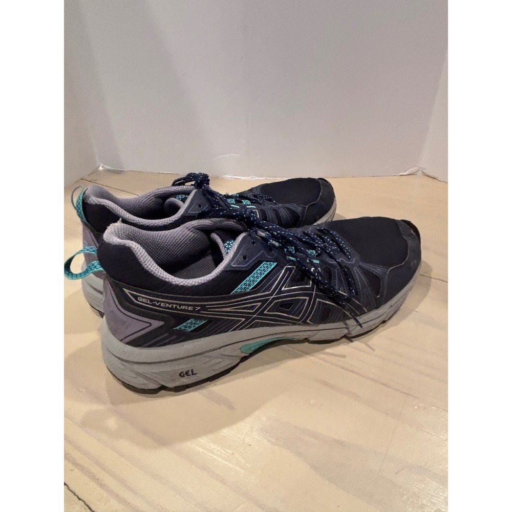 ASICS Gel-Venture 7 Women 10 Trail Running Shoes Midnight Blue Coast 1012A476
